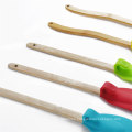 Wholesale fashionable custom kitchen spatula silicone spatula with bamboo handle